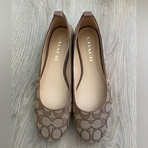 Coach Women's Brown Signature Flats